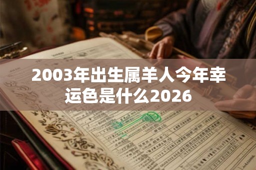 2003年出生属羊人今年幸运色是什么2026