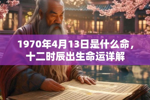1970年4月13日是什么命，十二时辰出生命运详解