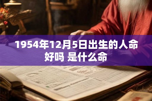 1954年12月5日出生的人命好吗 是什么命
