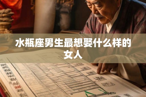 水瓶座男生最想娶什么样的女人