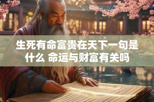 生死有命富贵在天下一句是什么 命运与财富有关吗