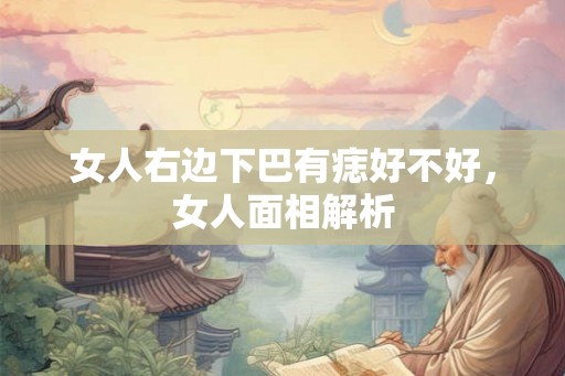 女人右边下巴有痣好不好，女人面相解析