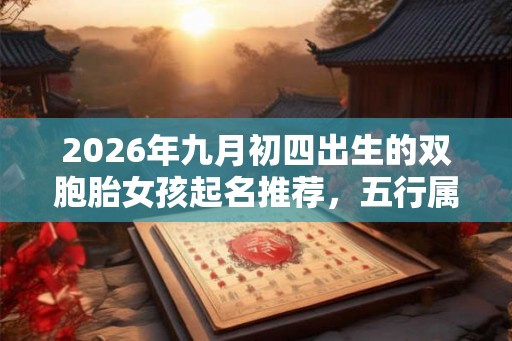 2026年九月初四出生的双胞胎女孩起名推荐，五行属什么