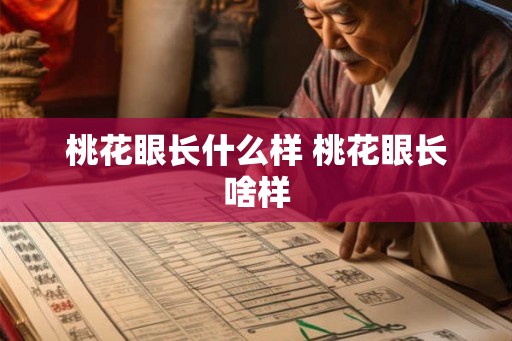 桃花眼长什么样 桃花眼长啥样 桃花眼长什么样 桃花眼长啥样