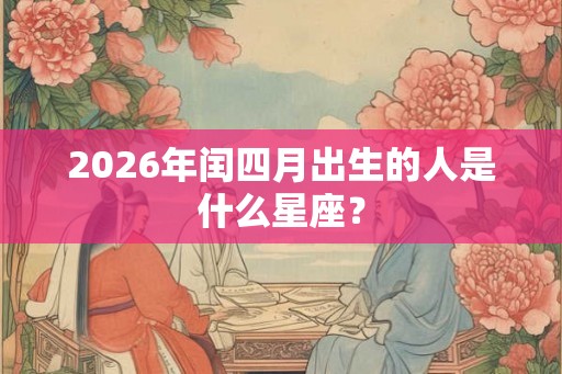 2026年闰四月出生的人是什么星座? 2026年闰四月出生的人是什么星座?
