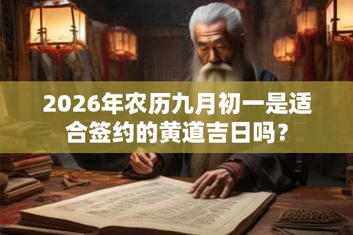 2026年农历九月初一是适合签约的黄道吉日吗？