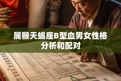 属猴天蝎座B型血男女性格分析和配对