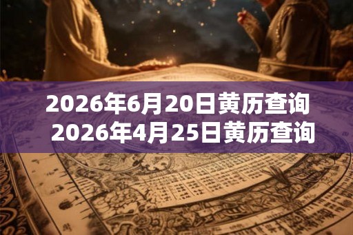 2026年6月20日黄历查询  2026年4月25日黄历查询