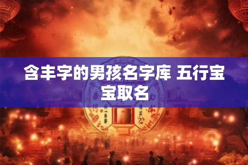含丰字的男孩名字库 五行宝宝取名