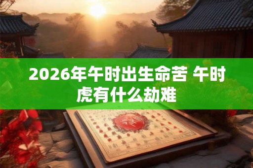 2026年午时出生命苦 午时虎有什么劫难