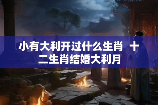小有大利开过什么生肖  十二生肖结婚大利月