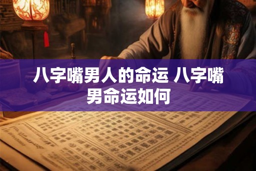 八字嘴男人的命运 八字嘴男命运如何
