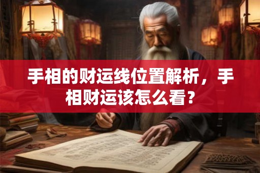 手相的财运线位置解析，手相财运该怎么看？
