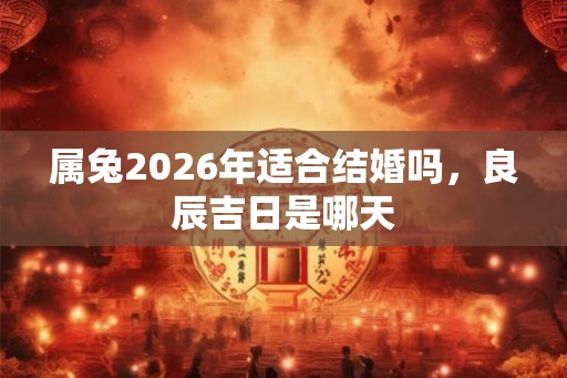 属兔2026年适合结婚吗，良辰吉日是哪天