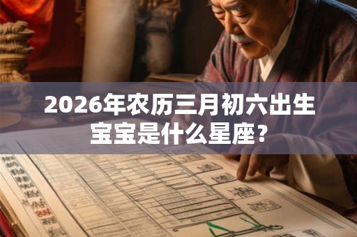 2026年农历三月初六出生宝宝是什么星座？