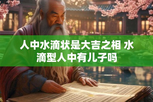 人中水滴状是大吉之相 水滴型人中有儿子吗