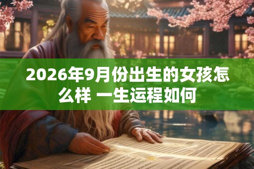 2026年9月份出生的女孩怎么样 一生运程如何