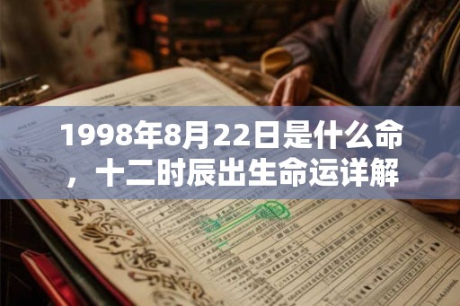 1998年8月22日是什么命,十二时辰出生命运详解 1998年8月22日是什么命,十二时辰出生命运详解