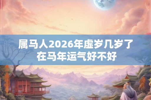 属马人2026年虚岁几岁了 在马年运气好不好