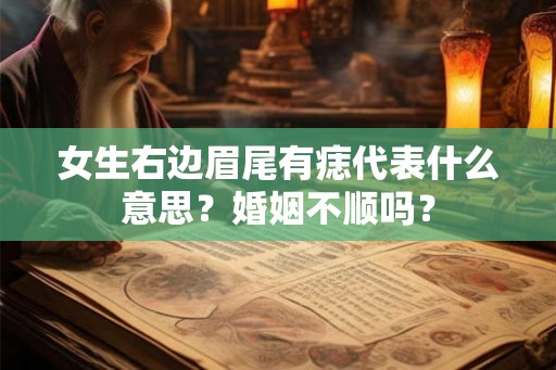 女生右边眉尾有痣代表什么意思？婚姻不顺吗？
