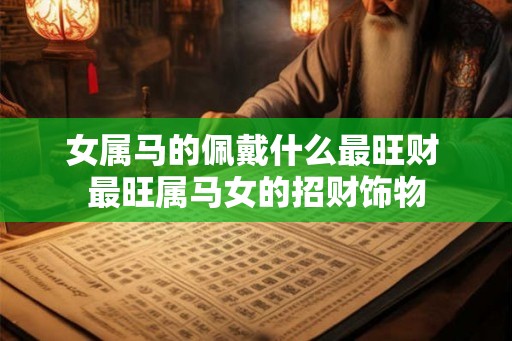 女属马的佩戴什么最旺财 最旺属马女的招财饰物