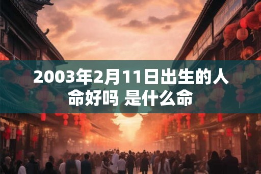 2003年2月11日出生的人命好吗 是什么命