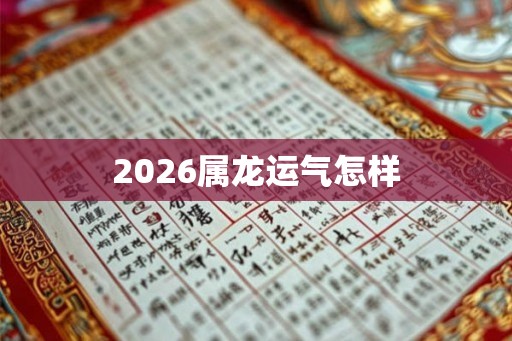 2026属龙运气怎样 2026属龙运气怎样