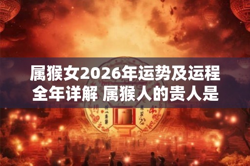 属猴女2026年运势及运程全年详解 属猴人的贵人是谁
