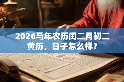 2026马年农历闰二月初二黄历，日子怎么样？