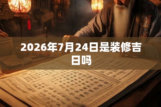 2026年7月24日是装修吉日吗