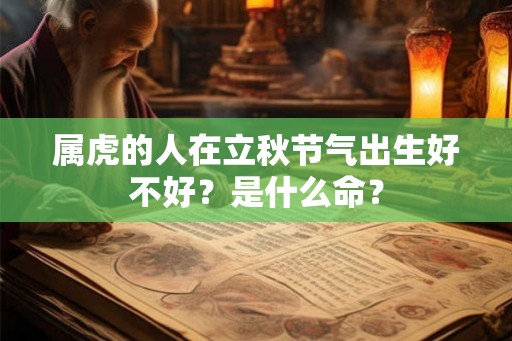 属虎的人在立秋节气出生好不好？是什么命？