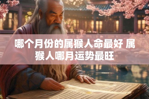 哪个月份的属猴人命最好 属猴人哪月运势最旺
