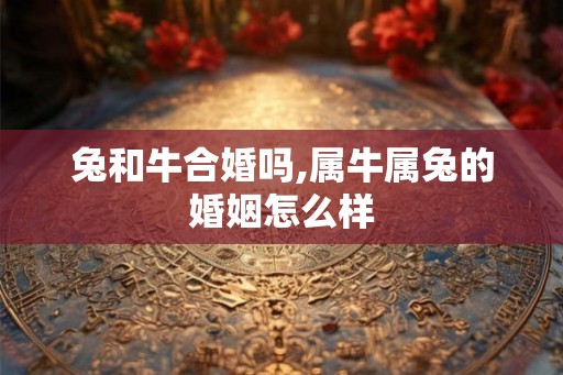 兔和牛合婚吗,属牛属兔的婚姻怎么样