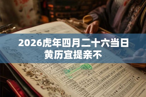 2026虎年四月二十六当日黄历宜提亲不 2026虎年四月二十六当日黄历宜提亲不