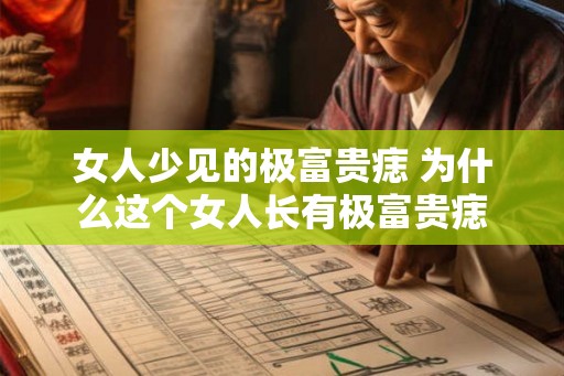 女人少见的极富贵痣 为什么这个女人长有极富贵痣