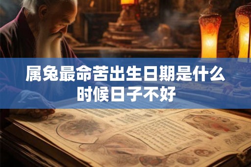 属兔最命苦出生日期是什么时候日子不好