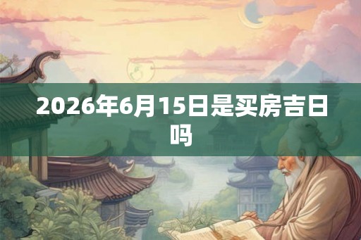 2026年6月15日是买房吉日吗