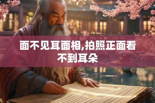 面不见耳面相,拍照正面看不到耳朵