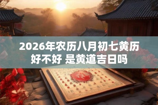 2026年农历八月初七黄历好不好 是黄道吉日吗 2026年农历八月初七黄历好不好 是黄道吉日吗