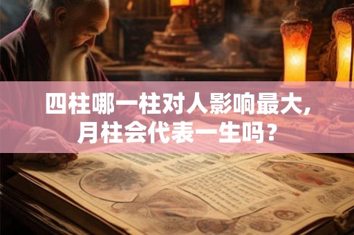 四柱哪一柱对人影响最大,月柱会代表一生吗? 四柱哪一柱对人影响最大,月柱会代表一生吗?