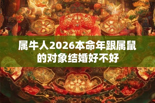 属牛人2026本命年跟属鼠的对象结婚好不好