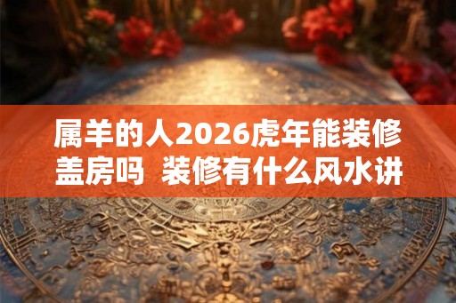 属羊的人2026虎年能装修盖房吗  装修有什么风水讲究