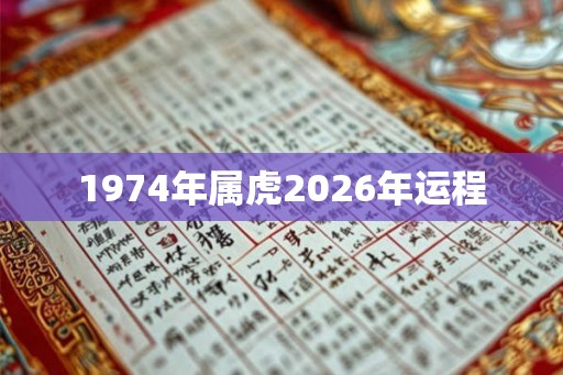 1974年属虎2026年运程