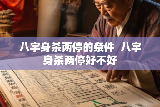 八字身杀两停的条件  八字身杀两停好不好
