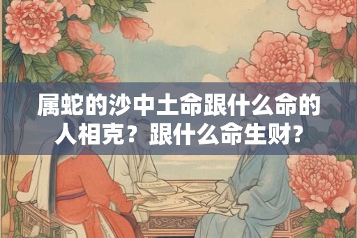 属蛇的沙中土命跟什么命的人相克？跟什么命生财？