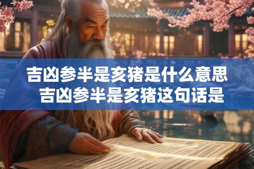 吉凶参半是亥猪是什么意思  吉凶参半是亥猪这句话是什么意思
