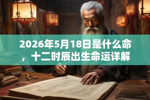 2026年5月18日是什么命，十二时辰出生命运详解