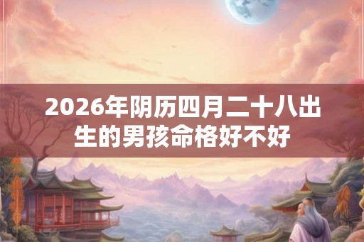 2026年阴历四月二十八出生的男孩命格好不好 2026年阴历四月二十八出生的男孩命格好不好
