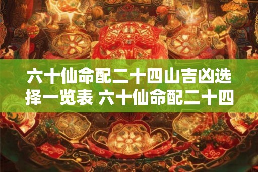 六十仙命配二十四山吉凶选择一览表 六十仙命配二十四山如何选择吉凶 六十仙命配二十四山吉凶选择一览表 六十仙命配二十四山如何选择吉凶
