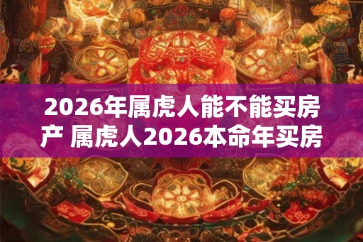 2026年属虎人能不能买房产 属虎人2026本命年买房好吗